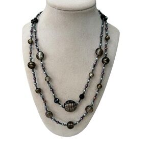 Premier Designs Double Strand Costume‎ Jewelry Necklace – Mixed Metallic Beads
